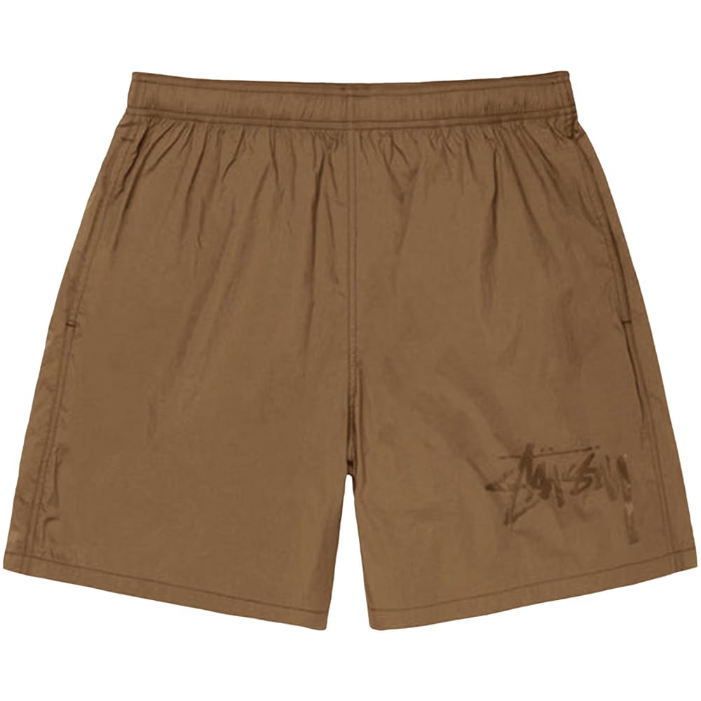 Stussy Big Stock Nylon Shorts Gold