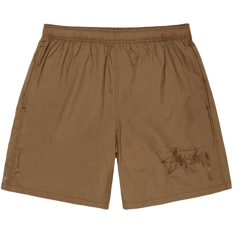 Stussy Big Stock Nylon Shorts Gold