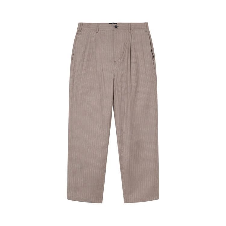 Stussy Striped Volume Pleated Trouser Light Brown