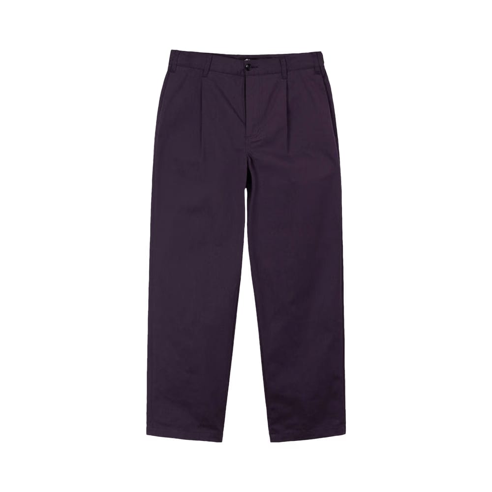 Stussy Twill Volume Pleated Trouser Grape