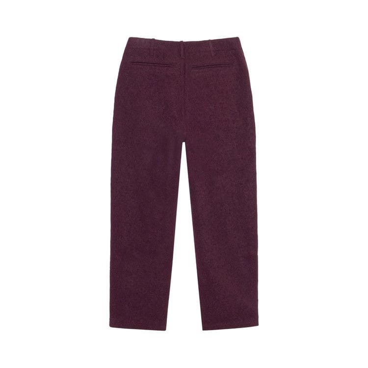 Stussy Relaxed Trouser Textured Wool Wine