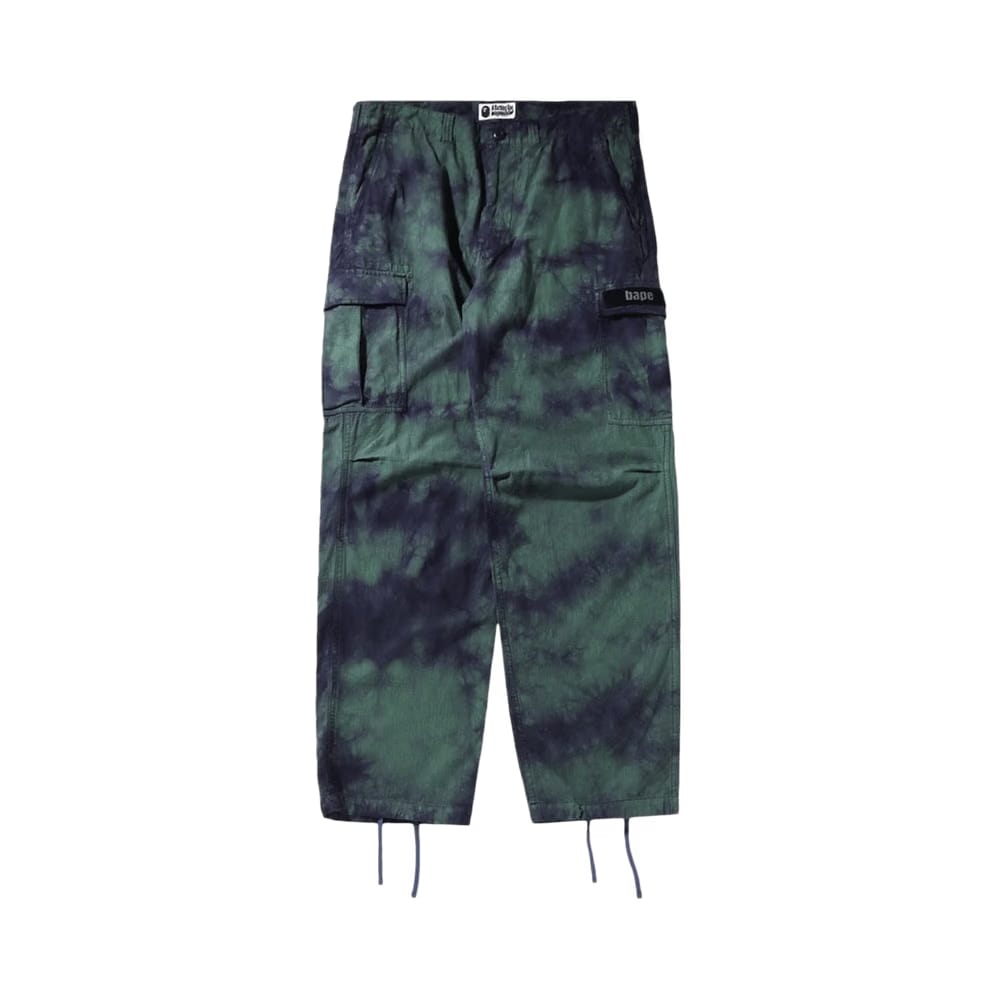 BAPE Tie Dye Relaxed Fit 6 Pocket Pants Purple
