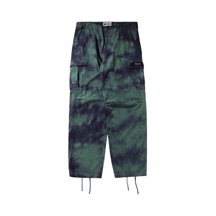 BAPE Tie Dye Relaxed Fit 6 Pocket Pants Purple
