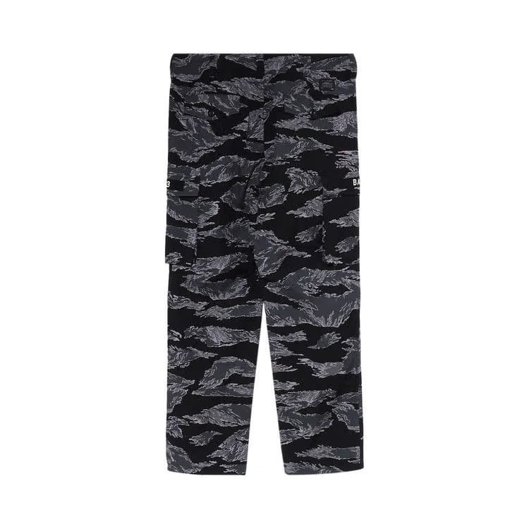 BAPE Tiger Camo Relaxed Fitilitary Pants Black
