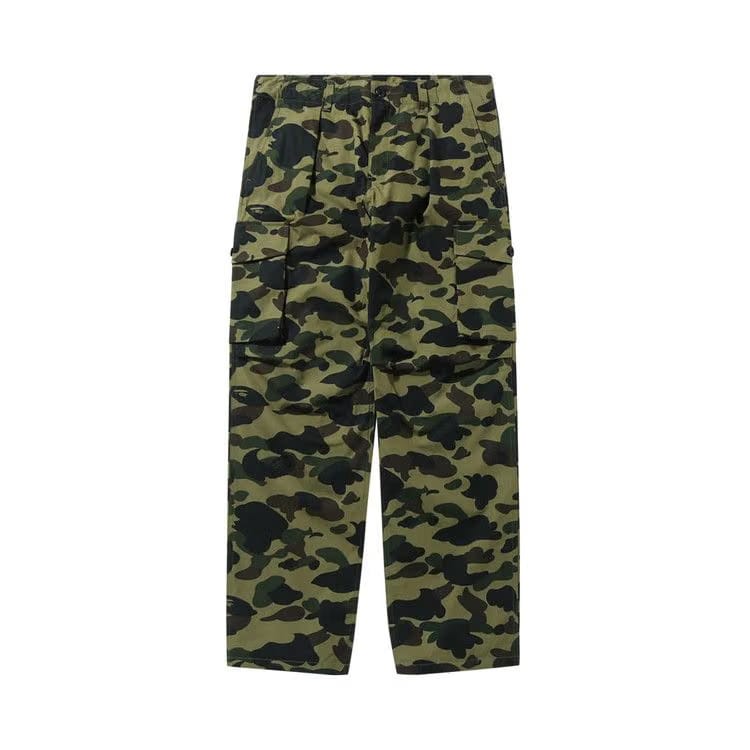 BAPE 1st Camo Wide Fit 6 Pocket Pants Green