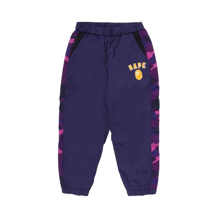 BAPE Kids Color Camo Block Track Pants Purple