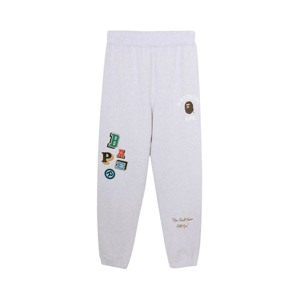 BAPE Multi Fonts Sweat Pants Grey