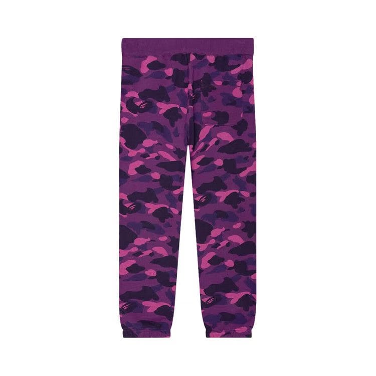 BAPE Color Camo Wide Fit Sweat Pants Purple