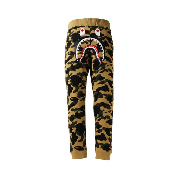 BAPE 1st Camo Shark Slim Fit Sweatpants Yellow