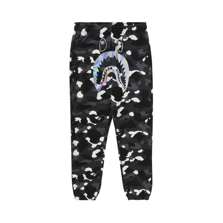 BAPE City Camo Shark Sweat Pants Black