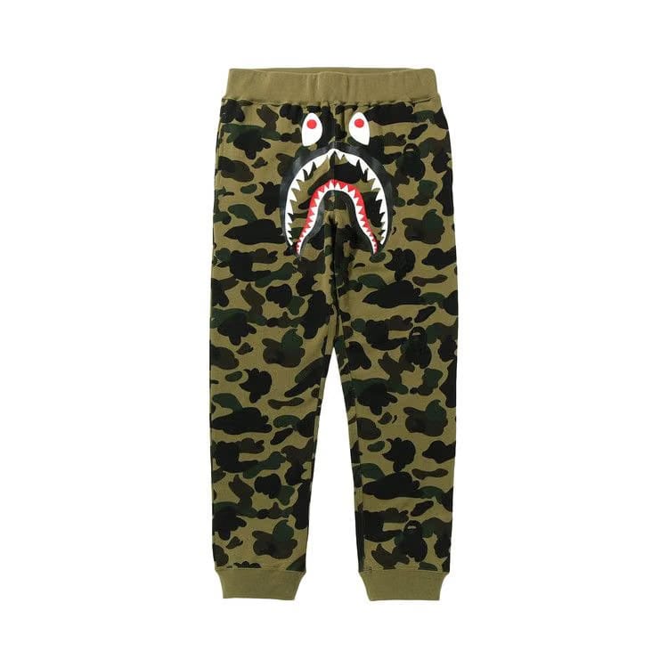 BAPE 1st Camo Shark Slim Sweatpants Green