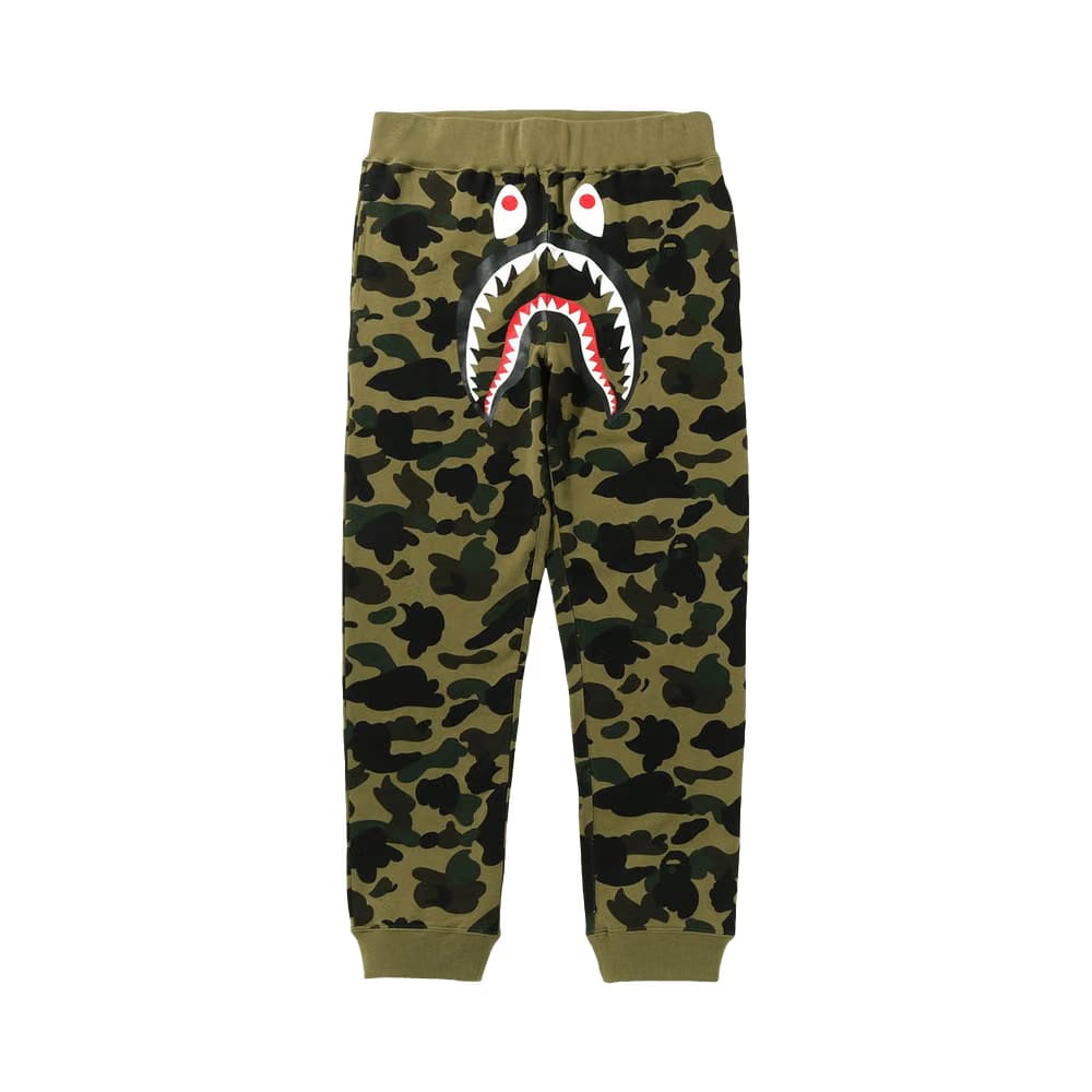 BAPE 1st Camo Shark Slim Sweatpants Green