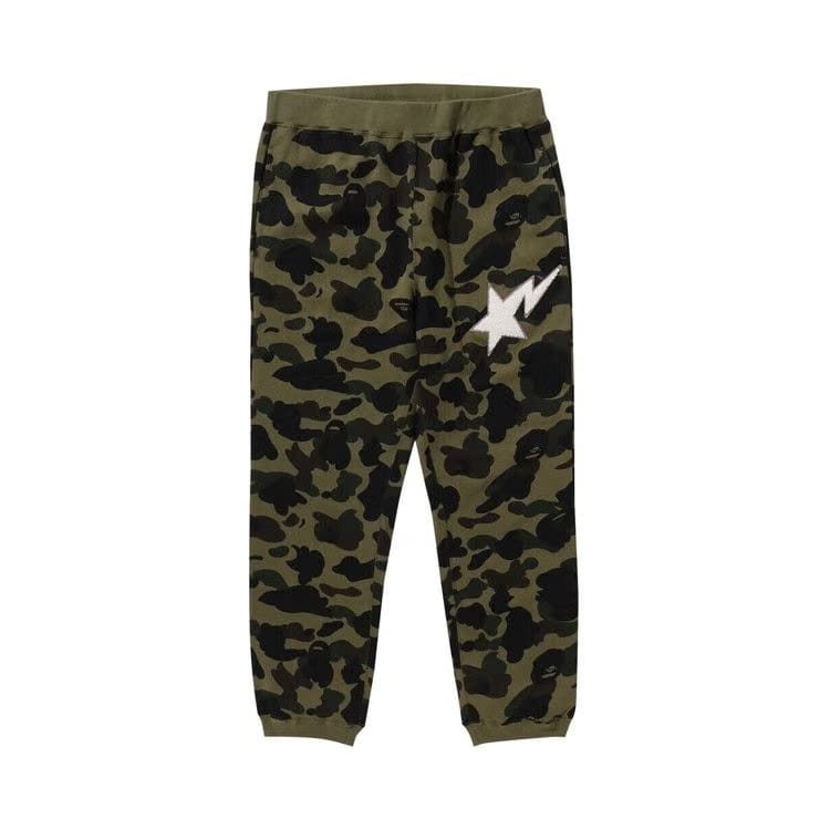 BAPE 1st Camo Sweatpants Green