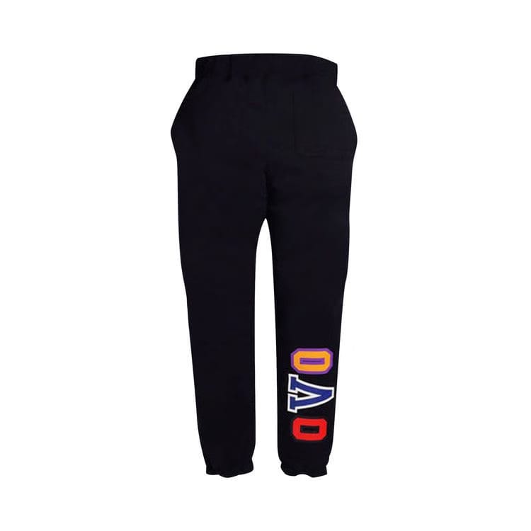 BAPE x OVO Woodland Camo Shark Sweat Pants Black