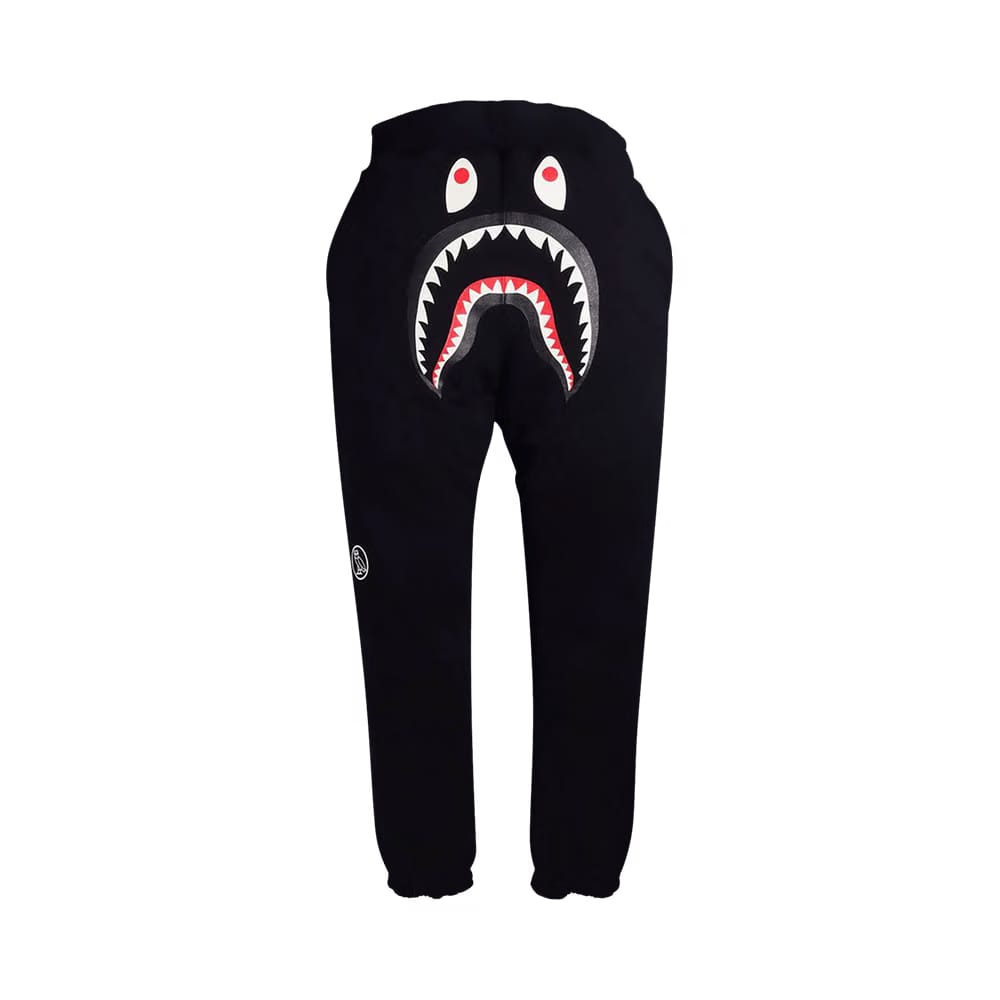 BAPE x OVO Woodland Camo Shark Sweat Pants Black