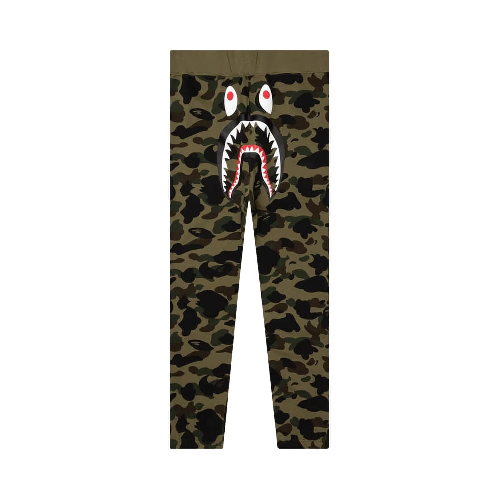 BAPE 1st Camo Wide Fit Sweat Pants Green