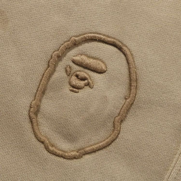 BAPE Garment Dye Oversized Fit Sweatpants Beige