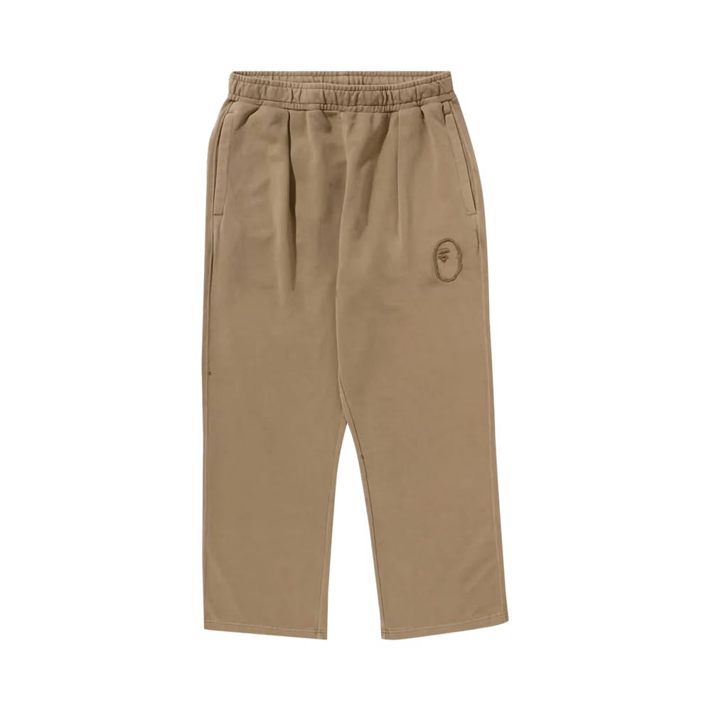 BAPE Garment Dye Oversized Fit Sweatpants Beige