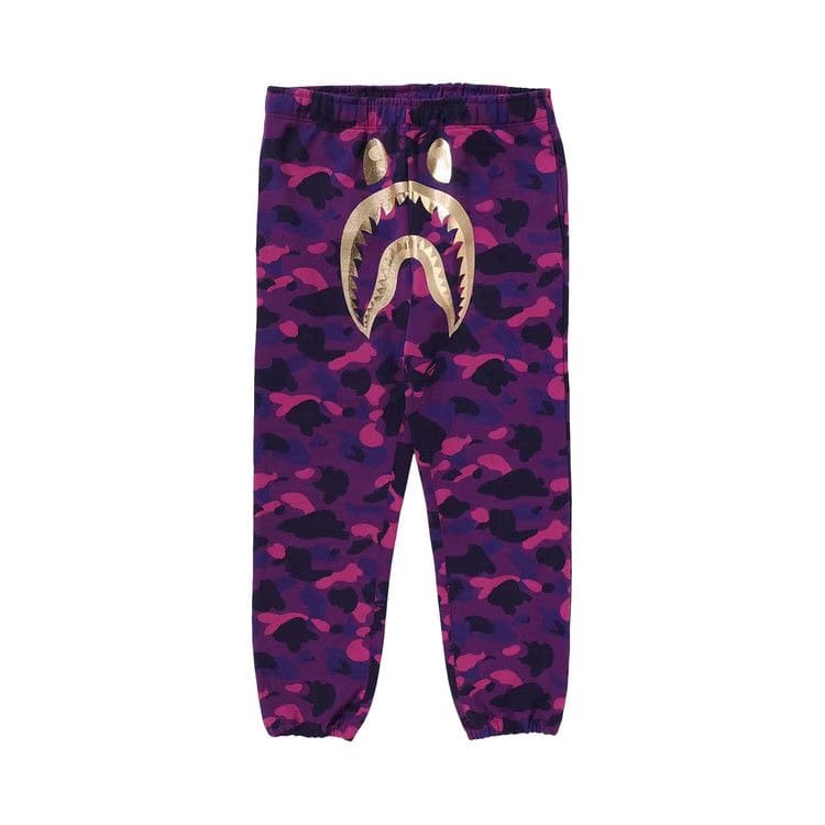 BAPE Color Camo Shark Sweatpants Purple