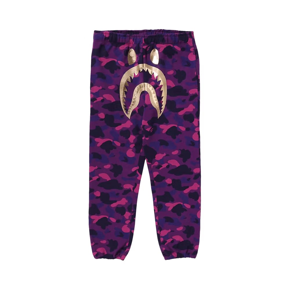 BAPE Color Camo Shark Sweatpants Purple