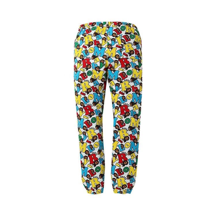 BAPE Baby Milo Alphabet Slim Sweatpants Multicolor