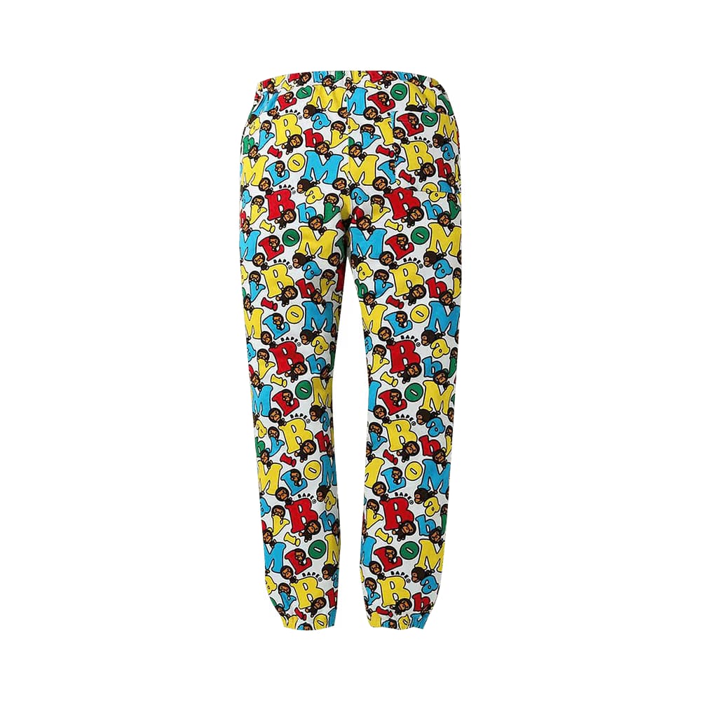 BAPE Baby Milo Alphabet Slim Sweatpants Multicolor