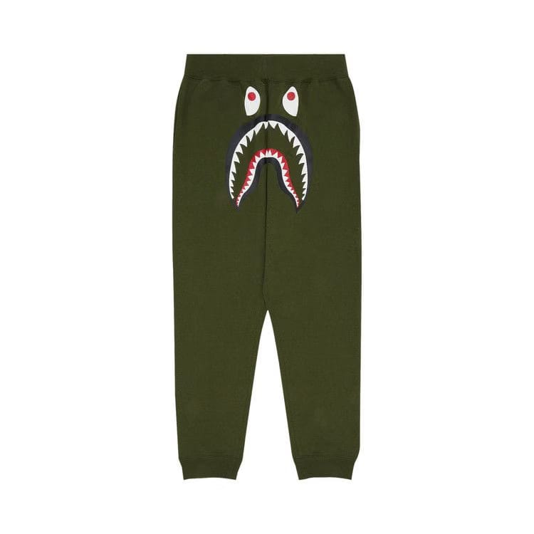 BAPE Shark Sweat Pants Olive