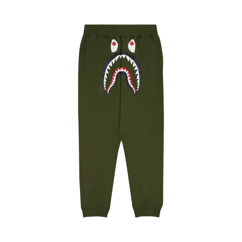 BAPE Shark Sweat Pants Olive