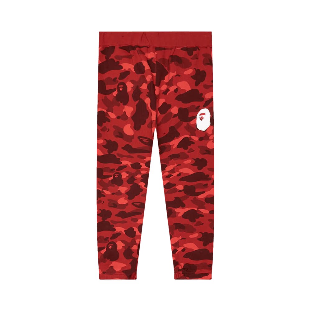 BAPE Color Camo Wide Fit Sweat Pants Red