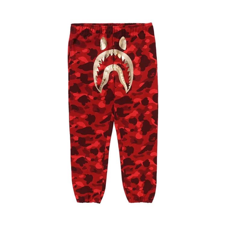 BAPE Color Camo Shark Sweatpants Red