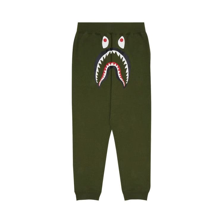 BAPE Shark Sweat Pants Olive Drab