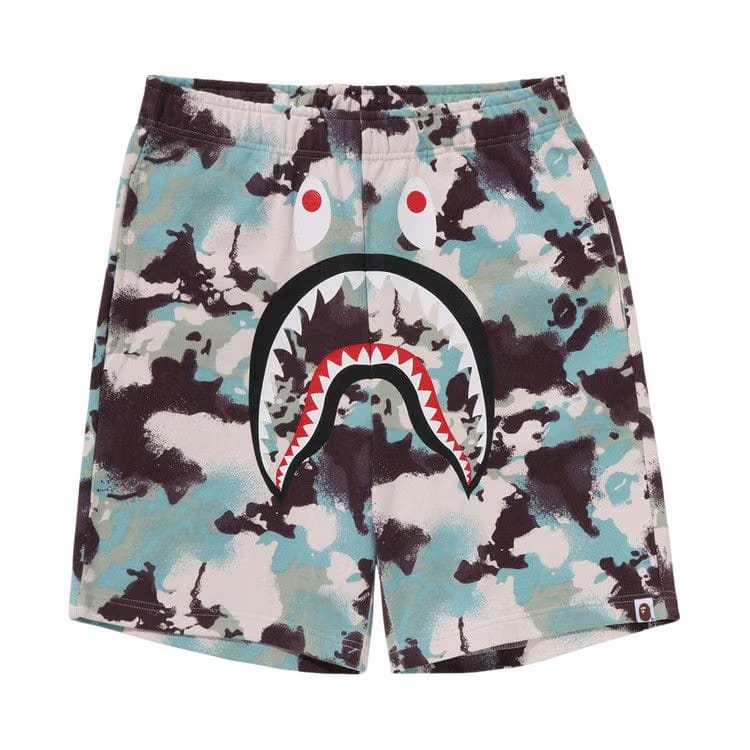 BAPE Map Camo Regular Fit Shark Sweatshorts Multicolor