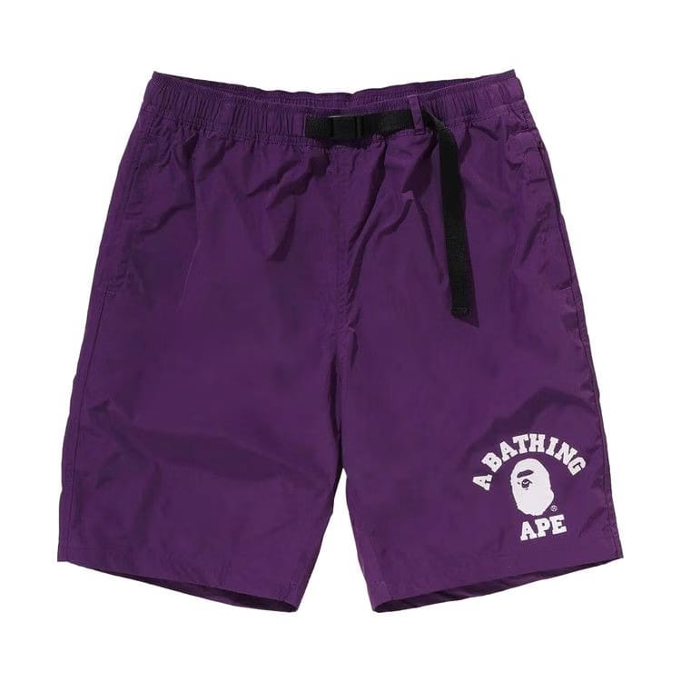 BAPE College Beach Shorts Purple