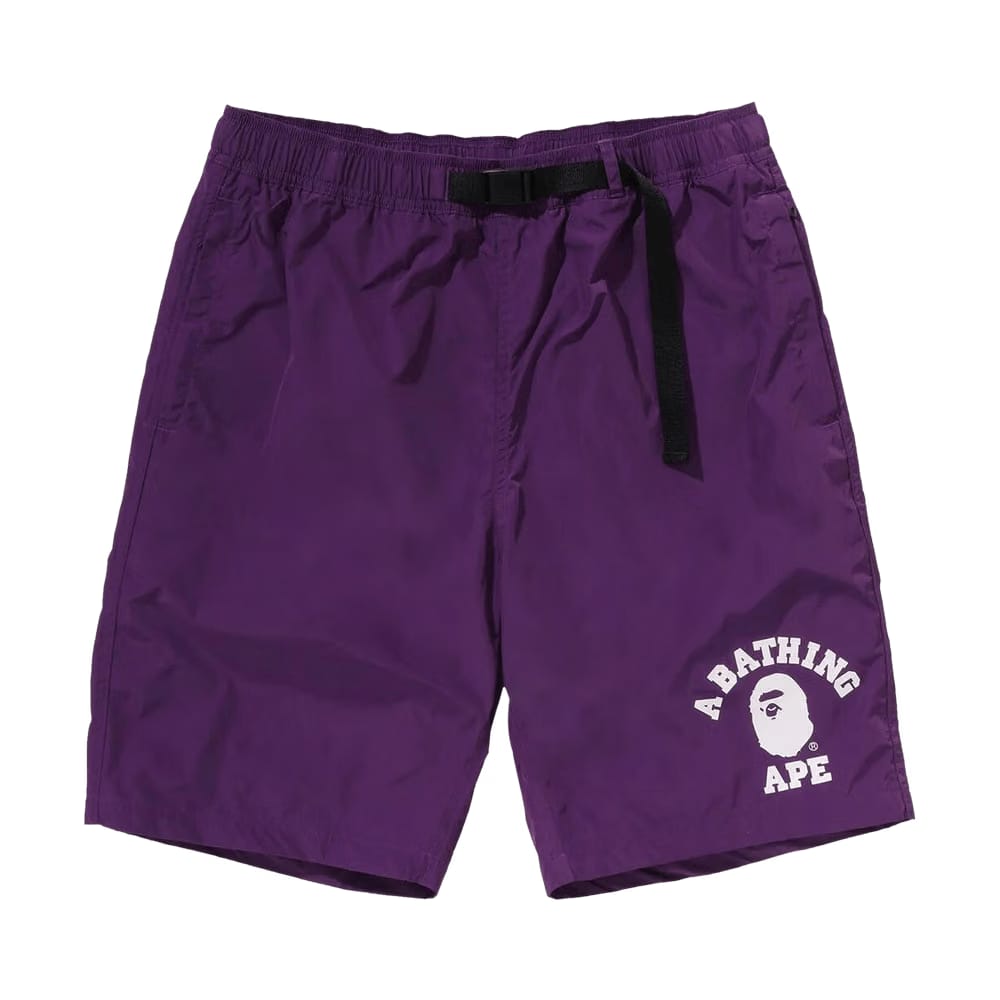BAPE College Beach Shorts Purple