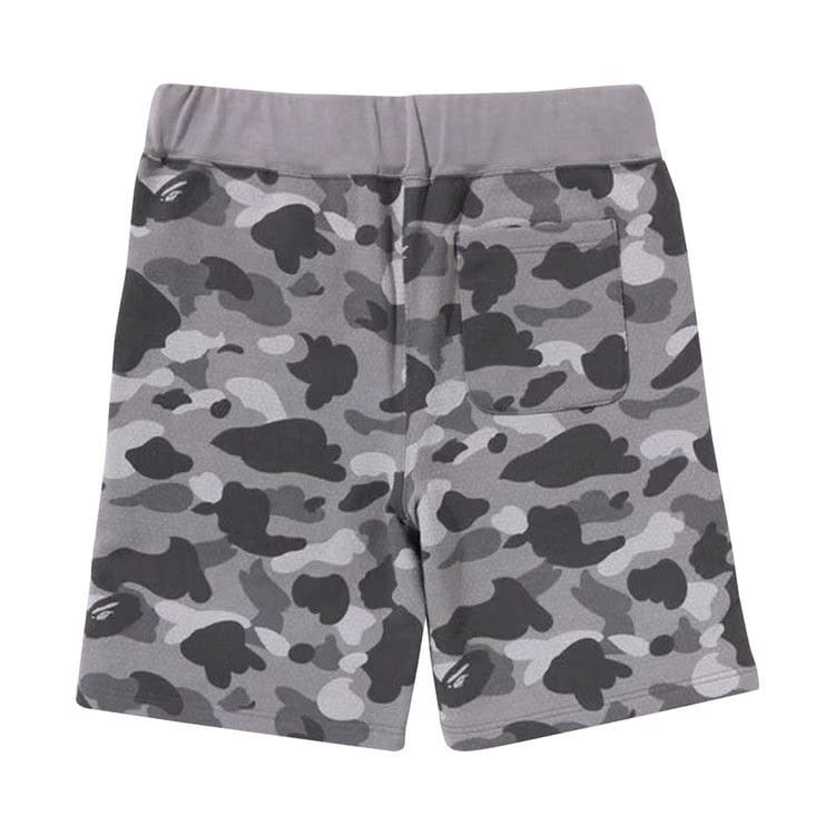 BAPE Honeycomb Camo Shark Sweat Shorts Grey