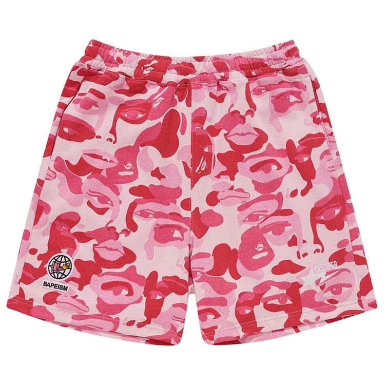 BAPE x KidSuper Camo Sweat Shorts Pink