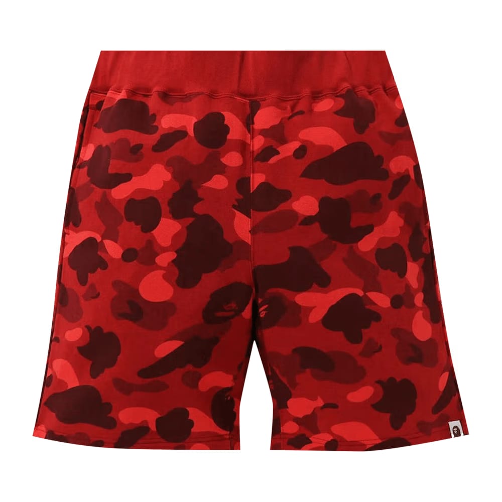 BAPE Color Camo Sweat Shorts Red