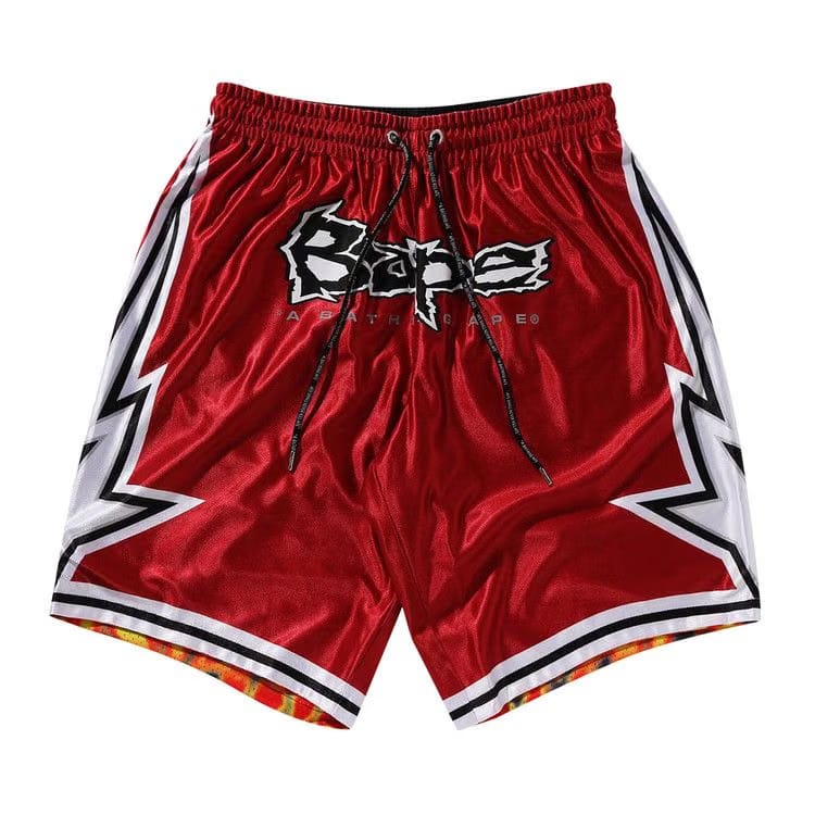 BAPE Reversible Basketball Shorts Red