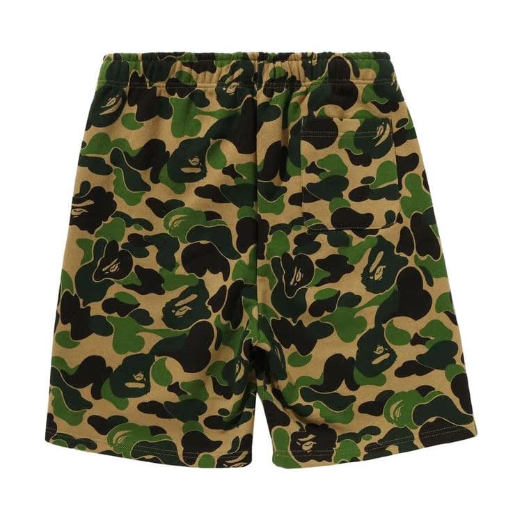 BAPE ABC Camo Shark Sweatshorts Green
