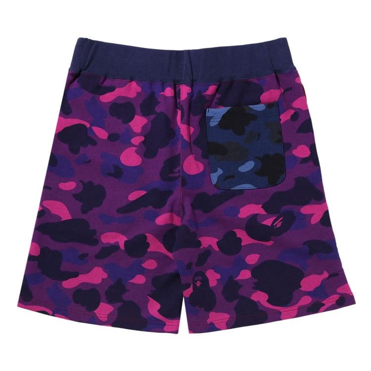 BAPE Crazy Camo Shark Sweat Shorts Red