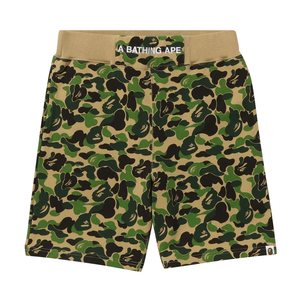 BAPE ABC Camo Sweat Shorts Green