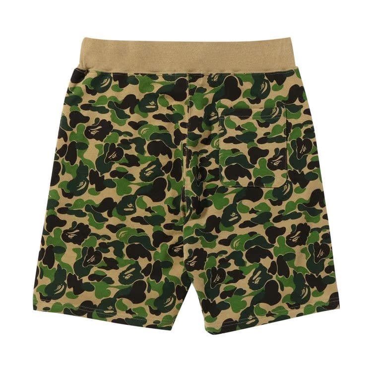 BAPE ABC Camo Sweat Shorts Green