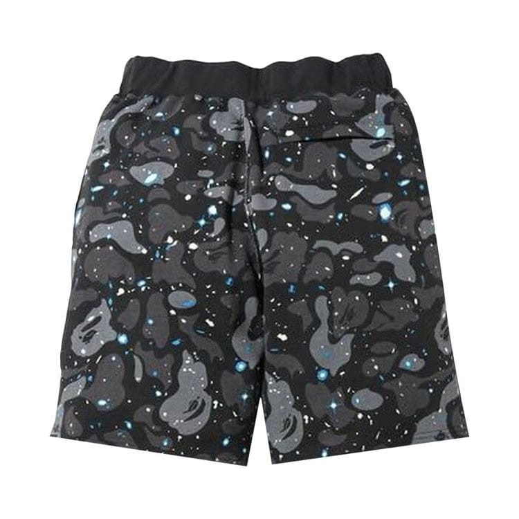 BAPE Space Camo Sweat Wide Shorts Black