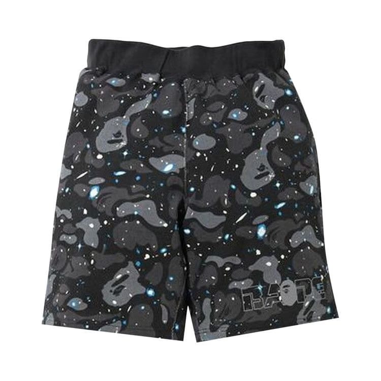 BAPE Space Camo Sweat Wide Shorts Black