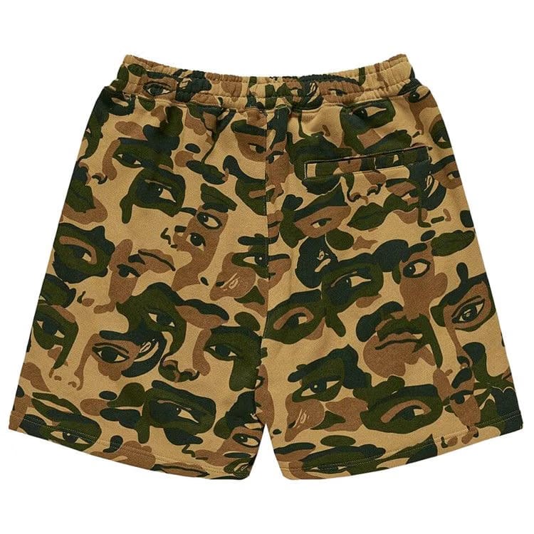 BAPE x KidSuper Camo Sweat Shorts Green