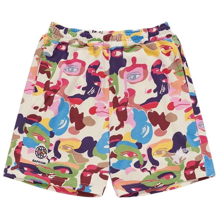 BAPE x KidSuper Camo Sweat Shorts Multicolor