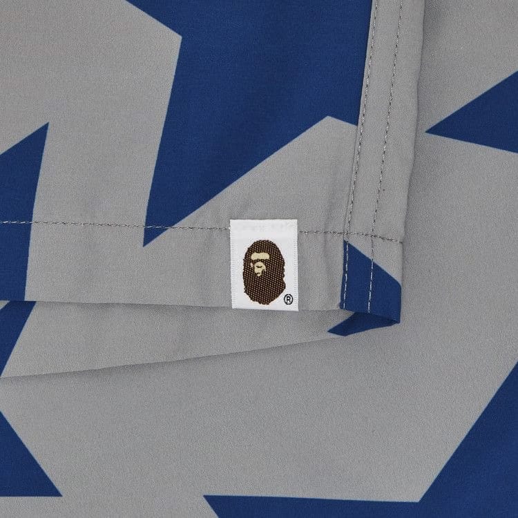 BAPE Sta Pattern Beach Shorts Grey/Blue