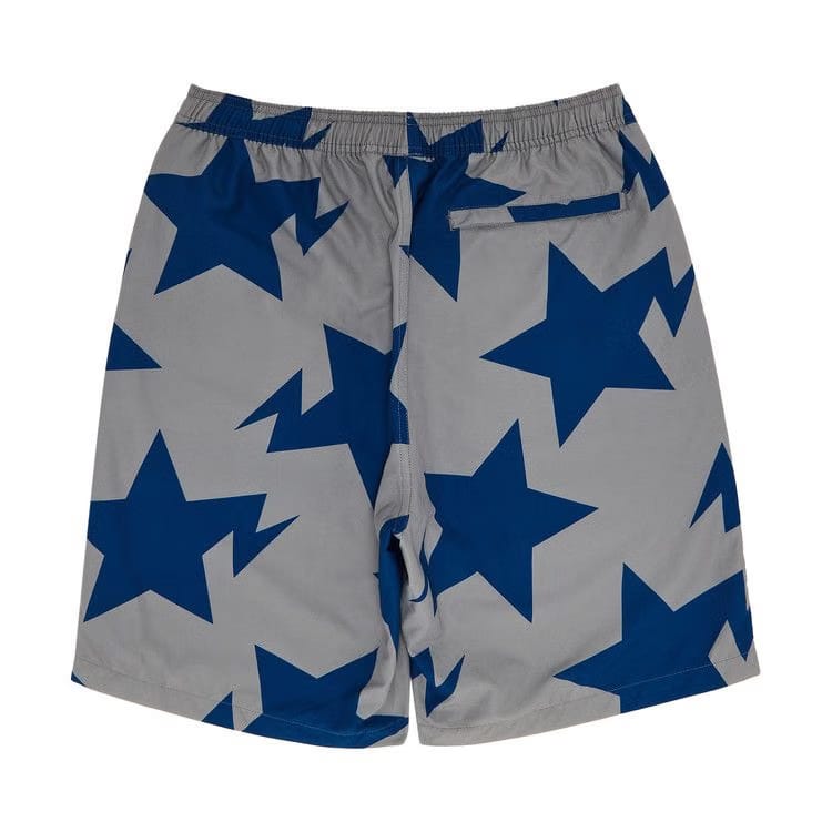 BAPE Sta Pattern Beach Shorts Grey/Blue