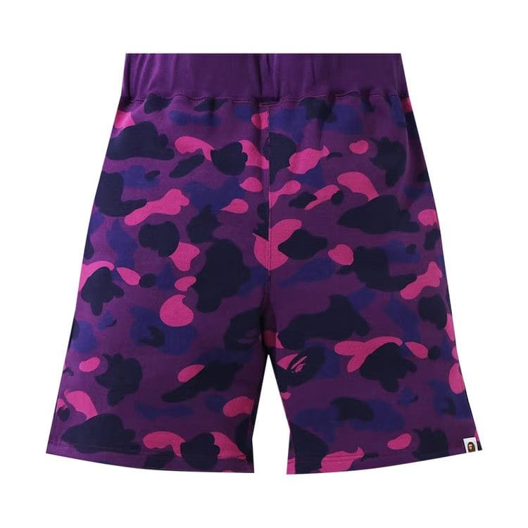 BAPE Color Camo Sweat Shorts Purple