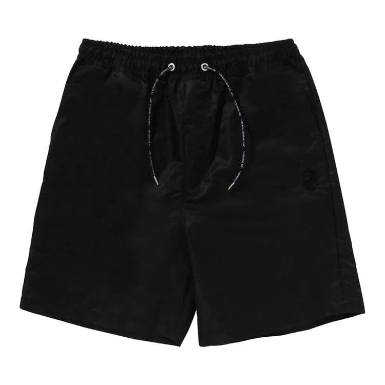 BAPE Ape Head Nylon Twill Relaxed Fit Shorts Black
